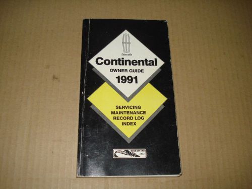1991 lincoln continental owner guide manual