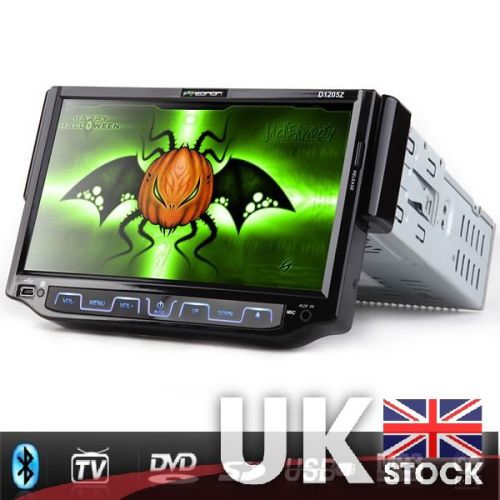 7" digital touch screen motorized single din dvd audio player with analog tv