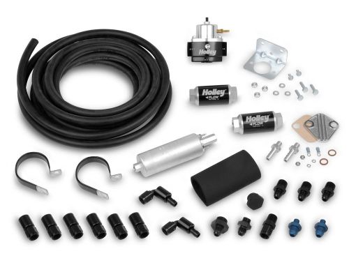 Holley 526-3 terminator efi fuel system plumbing kit with super stock hose