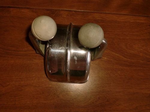 Vintage twin top mount shift control for cable, chrome plated brass