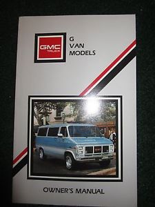 1988 gmc g van models owner&#039;s manual dealer owners