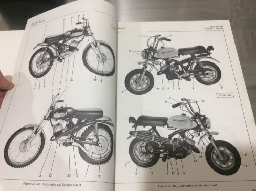 Harley davidson m models service manual aermachi 1965 - 1972 amf baja 100 90