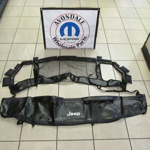 Jeep liberty bra front end cover black with jeep logo mopar oem