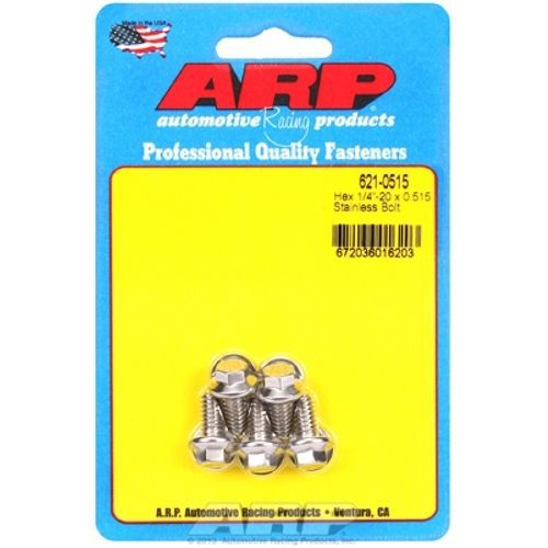 Arp 621-0515 sae bolt kit, stainless steel, 1/4"-20, 0.515"uhl