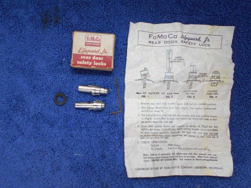 1952-56 ford mercury  lifeguard jr safety rear door locks  nos ford  816