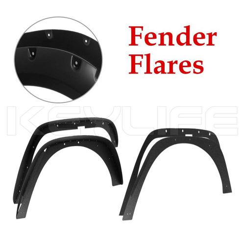 Fender flares for 07-16 jeep wrangler 4pcs matte black pocket style wheel cover