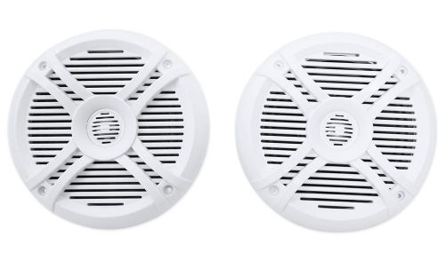 Pair rockville rmsts65w 6.5 800 watt waterproof marine boat speakers 2-way white