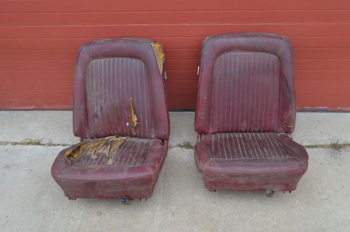 Ford mustang fomoco vintage bucket seats pair  65 66 67 68 69 fairlane comet