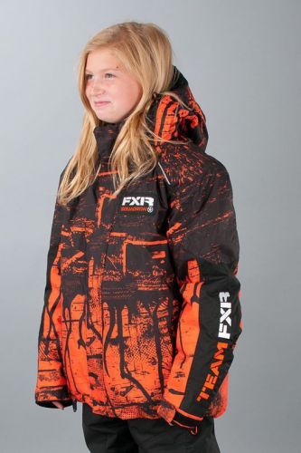 Fxr youth child kids squadron orange fury winter snow jacket- size 6 or 8 -new