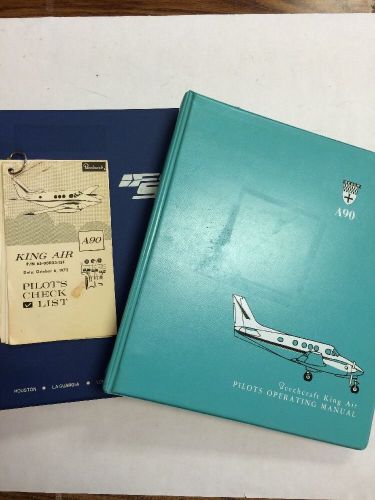A90 original pilot ops./flightsafety a90-b90 pilot training manual/checklist