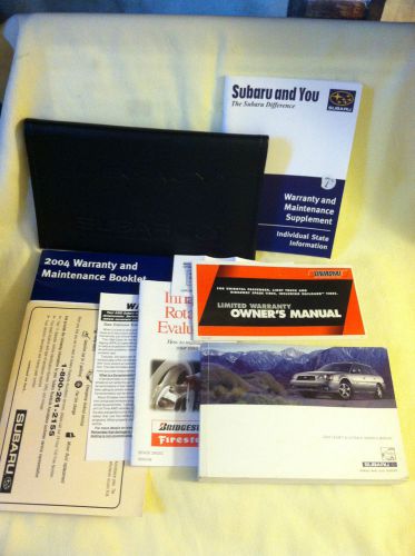 2004 subaru legacy &amp; outback owner&#039;s manual in factory case
