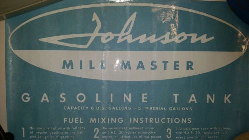Johnson mile master fuel tank decal set - 1957 nos