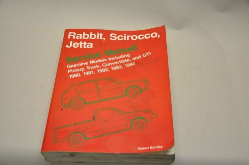 Vw rabbit scirocco jetta gasoline service manual 1980-1984