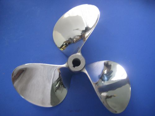 14 x 18 x 3  stainless steel propeller, left hand,  1" taper for ski nautique
