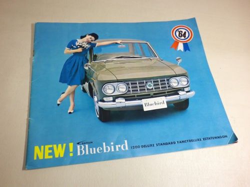 Japanese vintage 1964 datsun nissan catalog bluebird lot 20page original