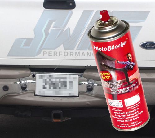 Streetvision license plate camera blocker and photostopper spray