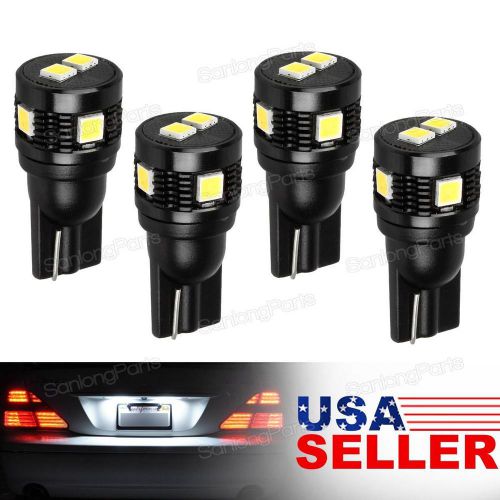4x white samsung 6 led bulbs t10 194 192 license plate light lamp 12v for toyota