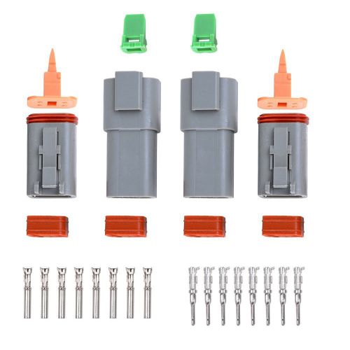 4 pin gray waterproof electrical connector seal terminal dt04 dt06 wire plug bid