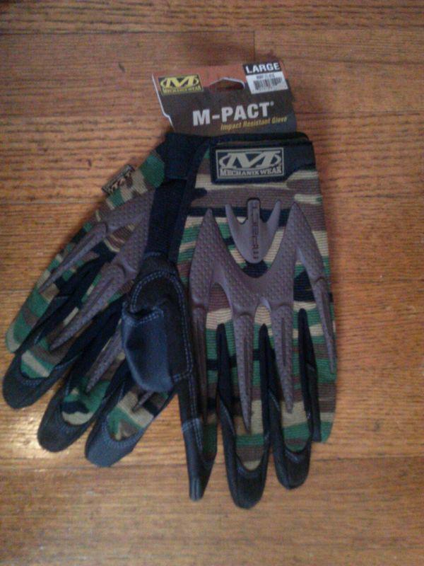 Mechanic auto work gloves mechanix m-pact large camo new