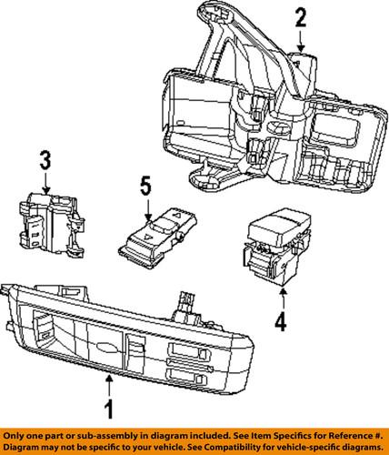 Ram trucks oem 1pq13bd1aa overhead console