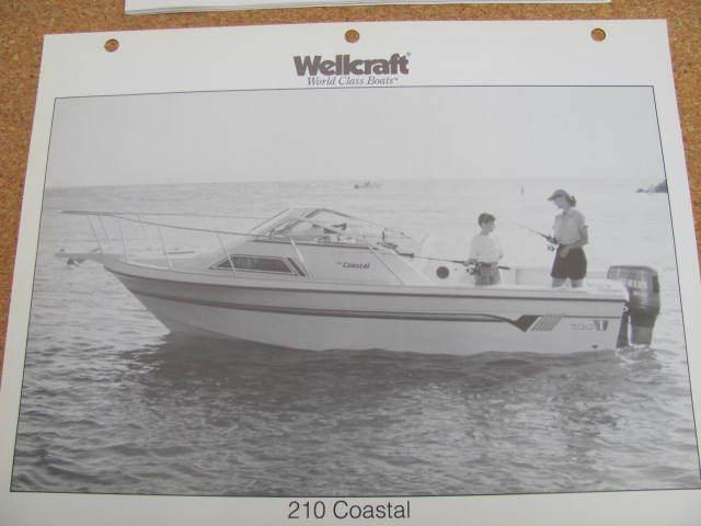 1992 wellcraft 210 coastal watercraft boat  photo/specs & parts catalog list