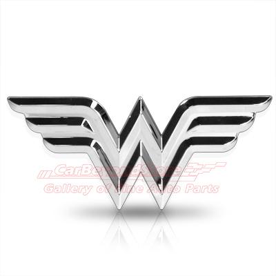 Wonder woman 3d abs chrome car emblem, licensed, easy install, + free gift