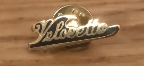 Unusual  motorcycle badge 'velocette' script motorbike badge