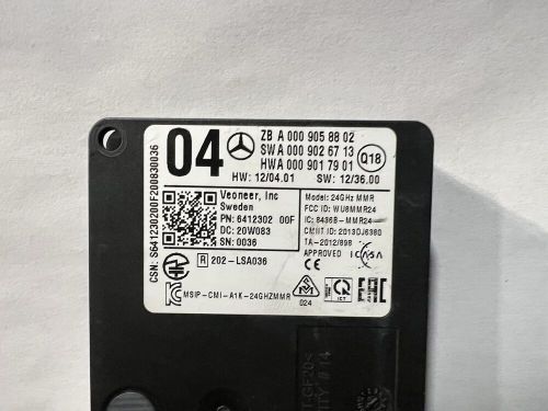 2014 - 2017 MERCEDES S550 W222 REAR CENTER BLIND SPOT RADAR SENSOR MODULE OEM, US $128.00, image 3