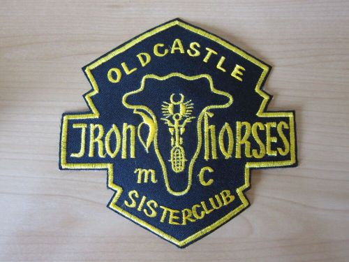 Mc patch iron horses mc oldcastle mc biker rocker hat patch motorcycle club-