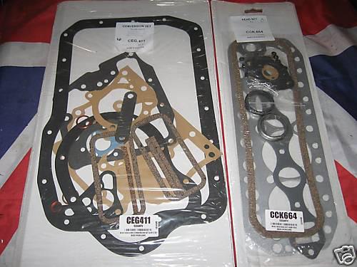 Mgb mgbgt- engine rebuild gasket set 75 to 80 5 main bearing engine