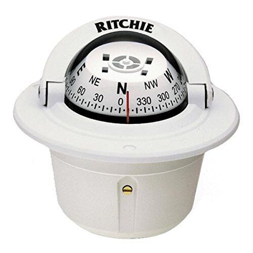Ritchie explorer flush mount compass, white (f-50w)