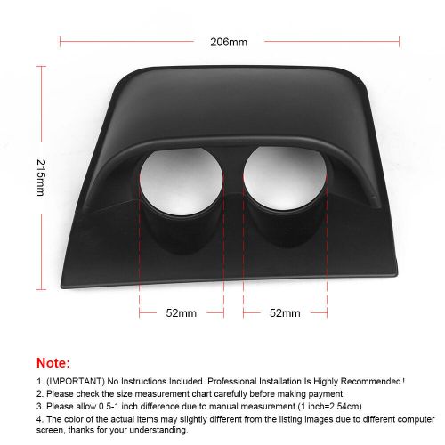 Universal Black ABS Plastic 2" 52mm Dual Hole Car Dash Gauge Pod Mount Holder, US $22.48, image 13