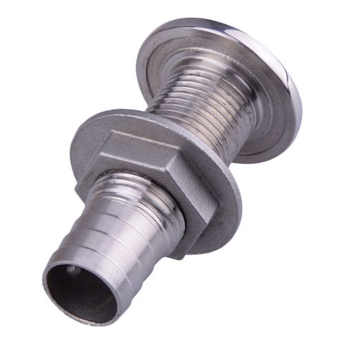Boat Thru Hull Fitting 1/2" Hose Barb Drain Marine Yacht 316 Stainless Steel >, US $19.13, image 2