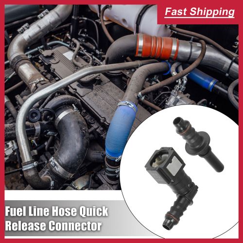 Fuel line hose quick release 1/4 sae to 5/16" 90 degree universal - 2 pcs