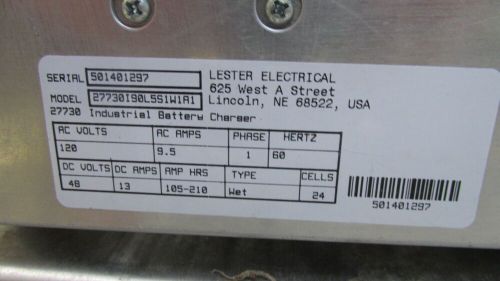 Lester Electrical 48 volt links series golf cart battery charger 27730 13a, US $234.56, image 2