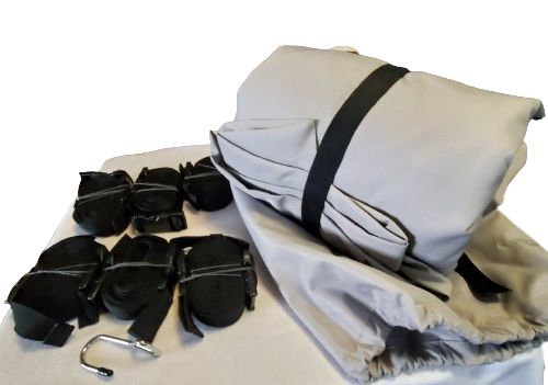 Seal Skin Trailerable Grey Boat Cover 12' Long 110" Girth Straps Canoe Kayak, US $45.00, image 8