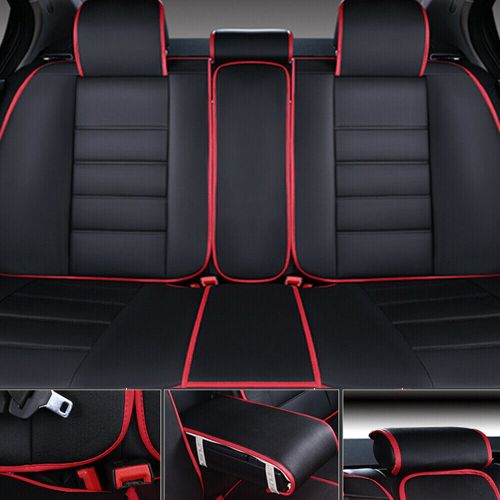 Universal Full Set Luxury 5 Seats PU Leather Front & Rear Car Seat Cover Cushion, US $71.02, image 3