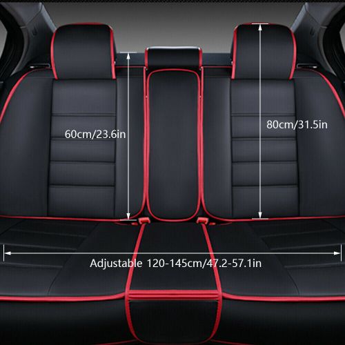 Universal Full Set Luxury 5 Seats PU Leather Front & Rear Car Seat Cover Cushion, US $71.02, image 4