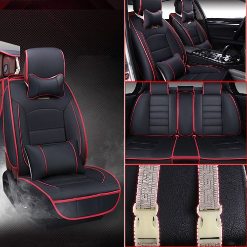 Universal Full Set Luxury 5 Seats PU Leather Front & Rear Car Seat Cover Cushion, US $71.02, image 5