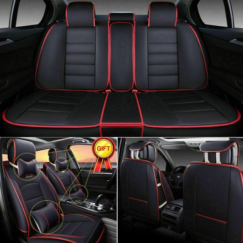 Universal Full Set Luxury 5 Seats PU Leather Front & Rear Car Seat Cover Cushion, US $71.02, image 8
