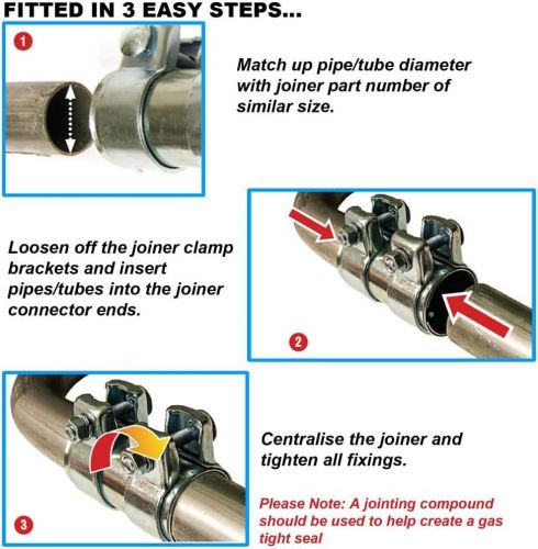 BITS4REASONS E-TECH EC003 NEW MODEL HEAVY DUTY ADJUSTABLE EXHAUST PIPE JOINER/C, US $, image 5