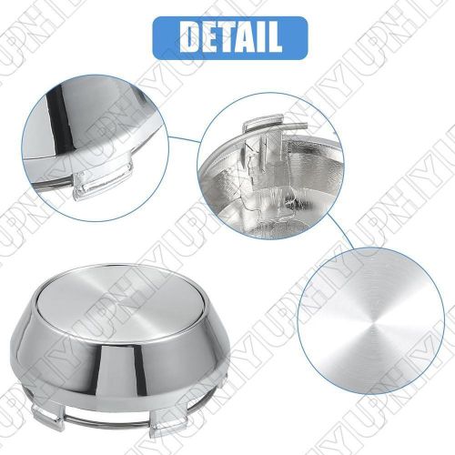 4Pcs For Wheel Center Cap Universal Rim Chrome Hub Cap 60mm No Logo Silver Base, US $17.39, image 6
