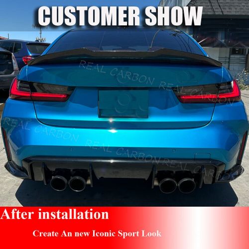 REAL CARBON Rear Trunk Spoiler Tail Wing For BMW G20 330i M340i G80 M3 2018-2024, US $189.05, image 15