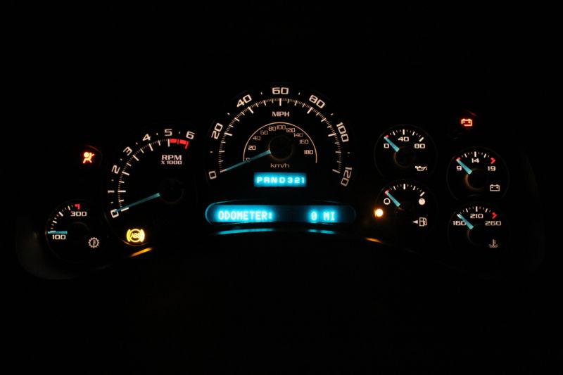 CUSTOM TRUCK CLUSTER REPAIR SERVICE + ESCALADE BLACK GAUGE + BLUE/CHROME NEEDLES, US $225.00, image 6