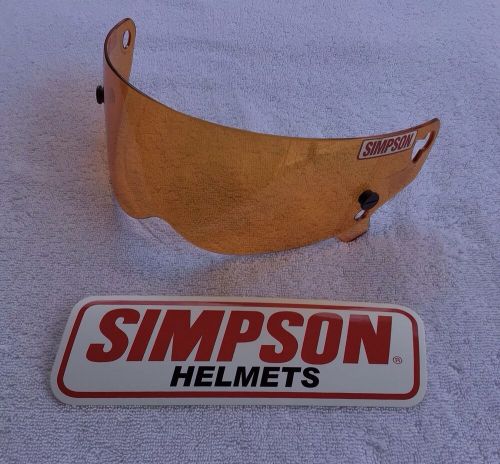 Simpson Racing helmet shield BANDIT Super Carbon Drag 89403A amber, US $20.00, image 3