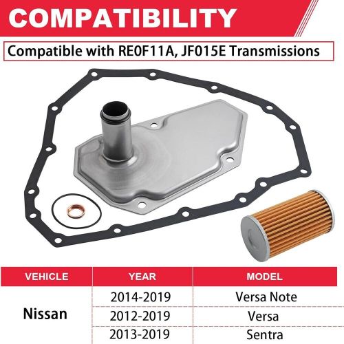 RE0F11A JF015E Transmission Filter Oil Pan Gasket Kit Fits for 2012-2019..., US $27.46, image 5