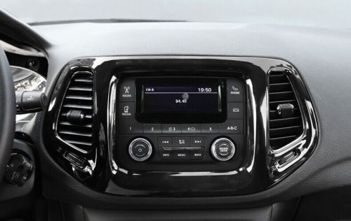 Fit For Jeep Compass 17-2020 Bright Black GPS Navigation Panel Frame Cover Trim, US $47.82, image 5