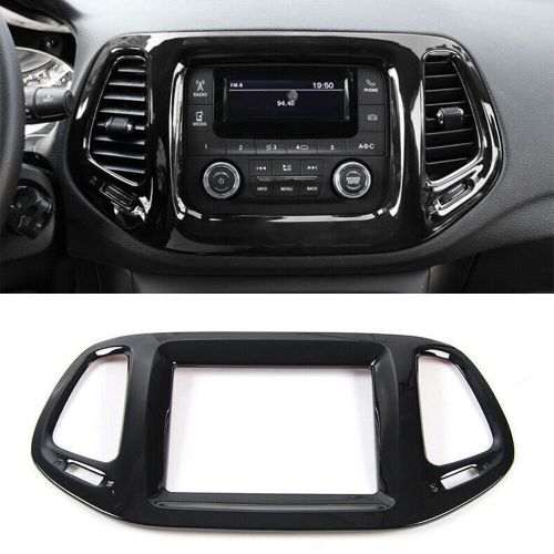Fit For Jeep Compass 17-2020 Bright Black GPS Navigation Panel Frame Cover Trim, US $47.82, image 8