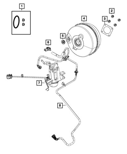 Genuine Mopar Brake Booster Vacuum Hose 68492592AA, US $125.19, image 3