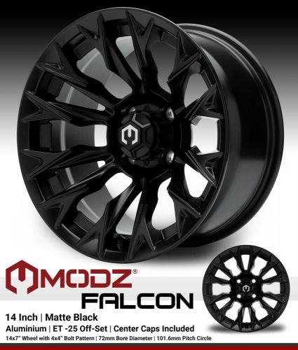 MODZ 14" Falcon Matte Black Golf Cart Wheels and Tires (23x10.00-14) - Set of 4, US $790.95, image 5